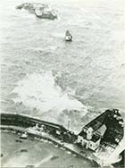 Aerial view Jetty and storm 1978 | Margate History
